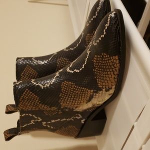 Snake Skin (Real Leather) Ankle Boots